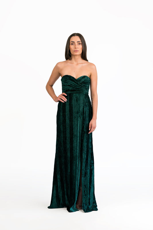 Spanish Moss Gown in Jewel Green
