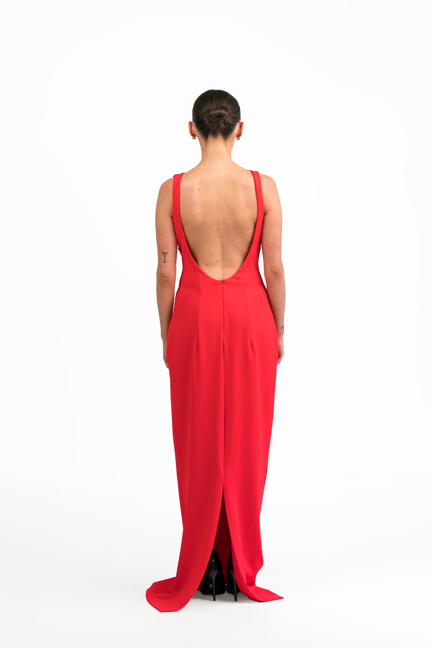 Verona Gown in Cherry Red