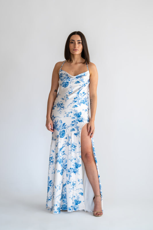 Isla Dress in Provencal Blue