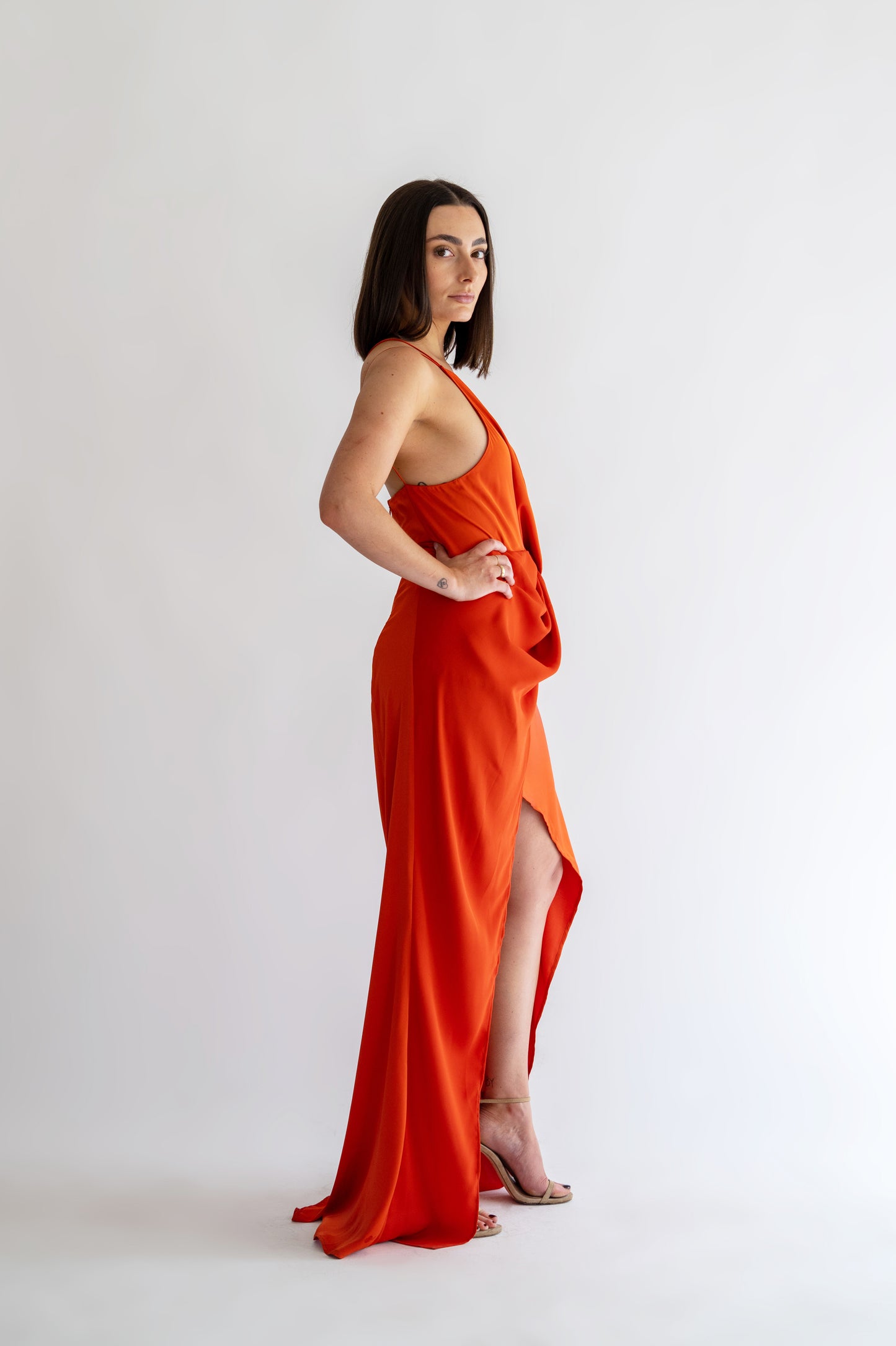 Daria Gown in Burnt Orange
