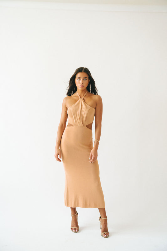 Limitless Knit Dress in Toffee